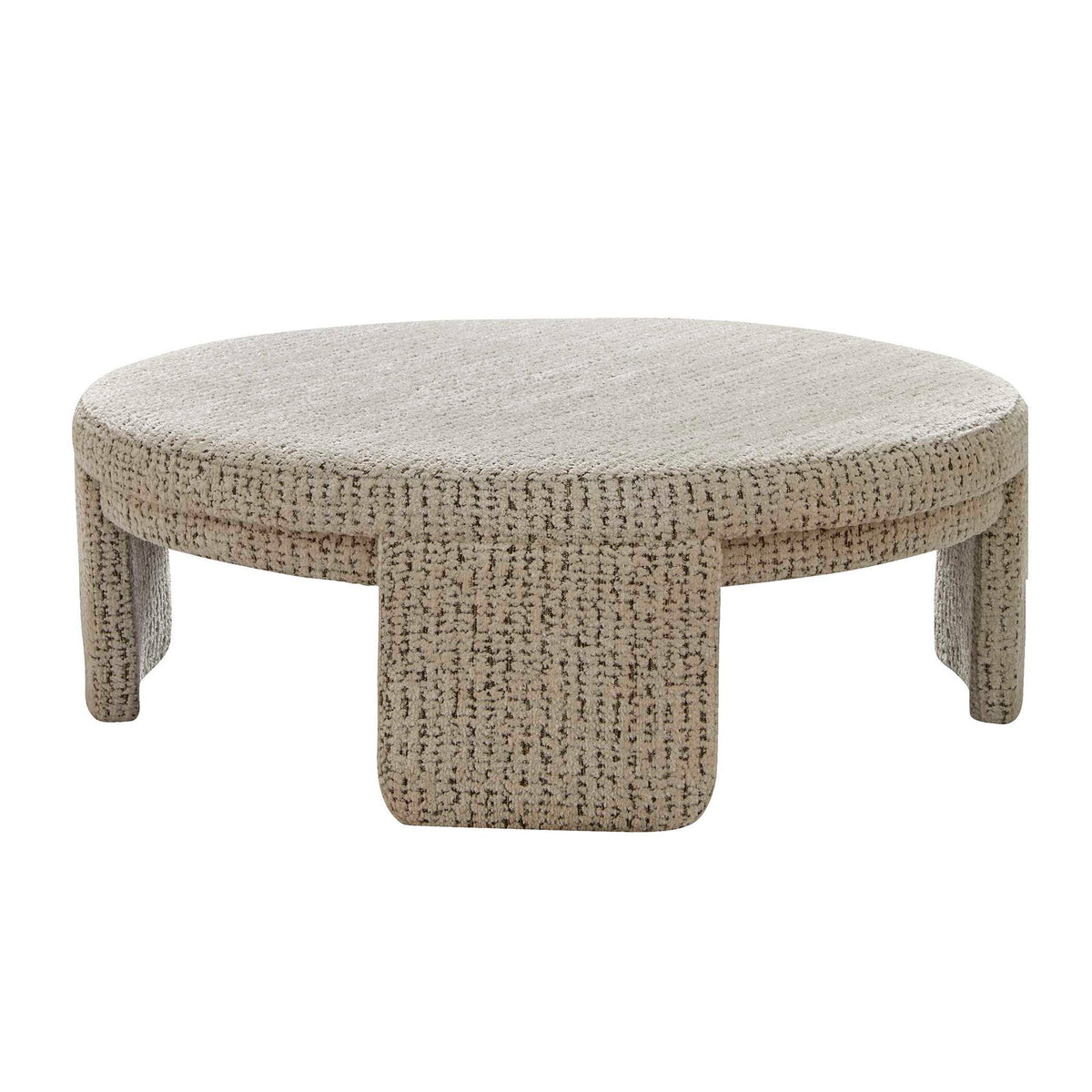 Give It A Rest - Round Ottoman - Hopscotch Creamy Espresso
