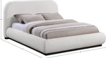 Vaughn - Linen Bed With Black Base