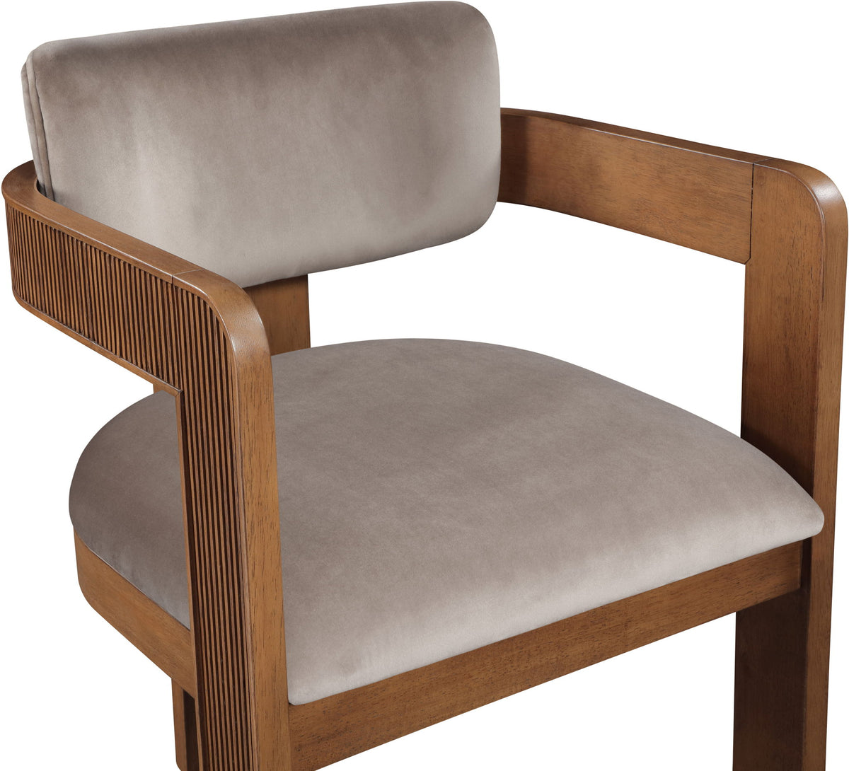 Sacha - Velvet Dining Chair With Brown Base (Set of 2)