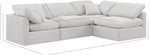 Indulge - Velvet 4 Piece Modular Sectional