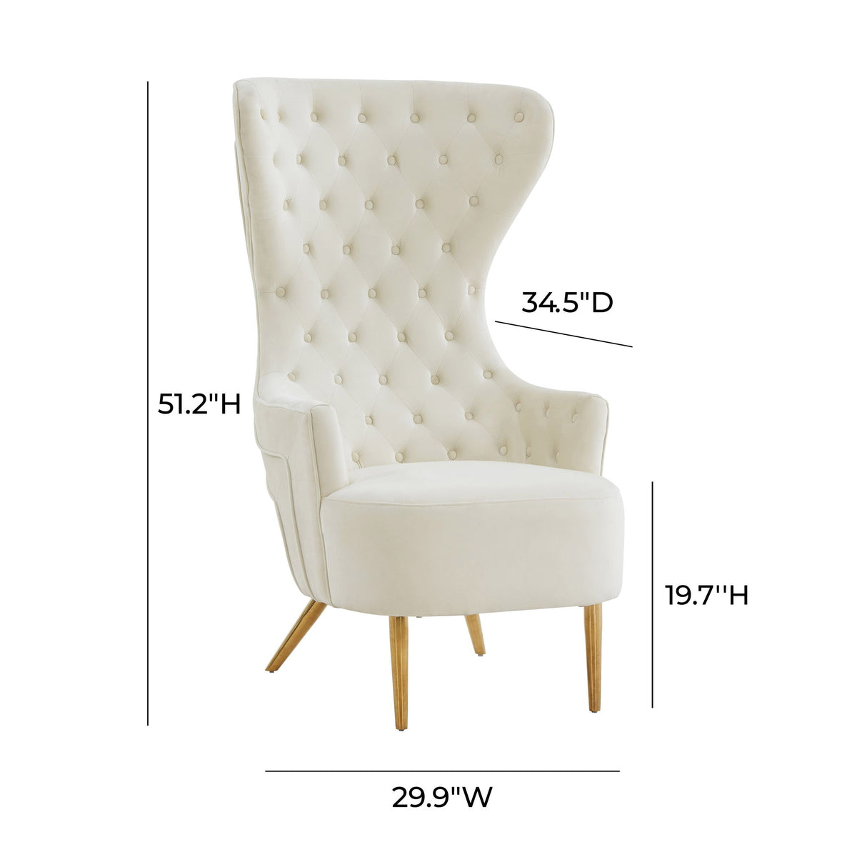 Jezebel - Velvet Wingback Chair