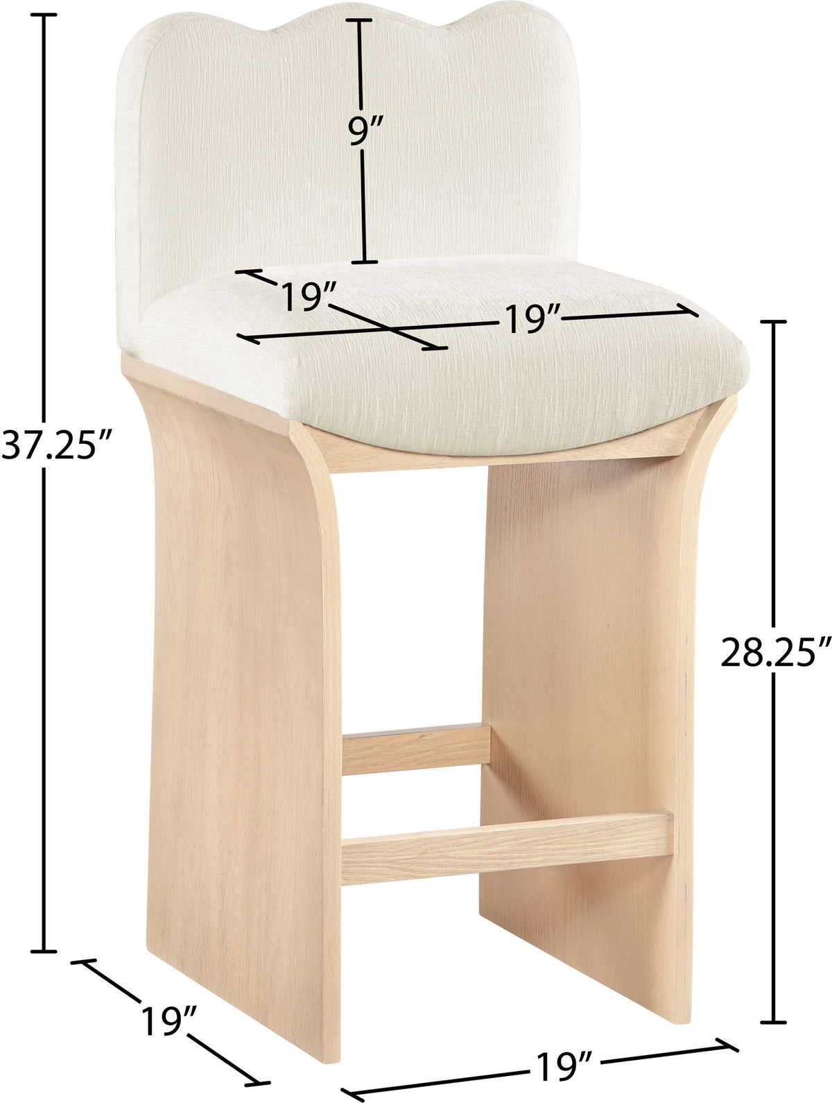 Shaw - Counter Stool - Natural Base