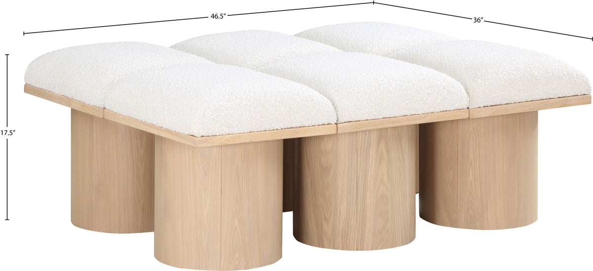 Pavilion - 6 Piece Modular Bench With Natural Base
