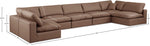Comfy - 7 Piece Faux Leather Modular Armless Sectional