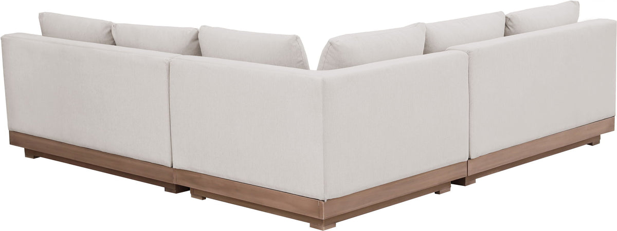 Solace - Olefin Performance Fabric 3 Piece Outdoor Patio Modular Sectional (2 Loveseats & Corner Chair)