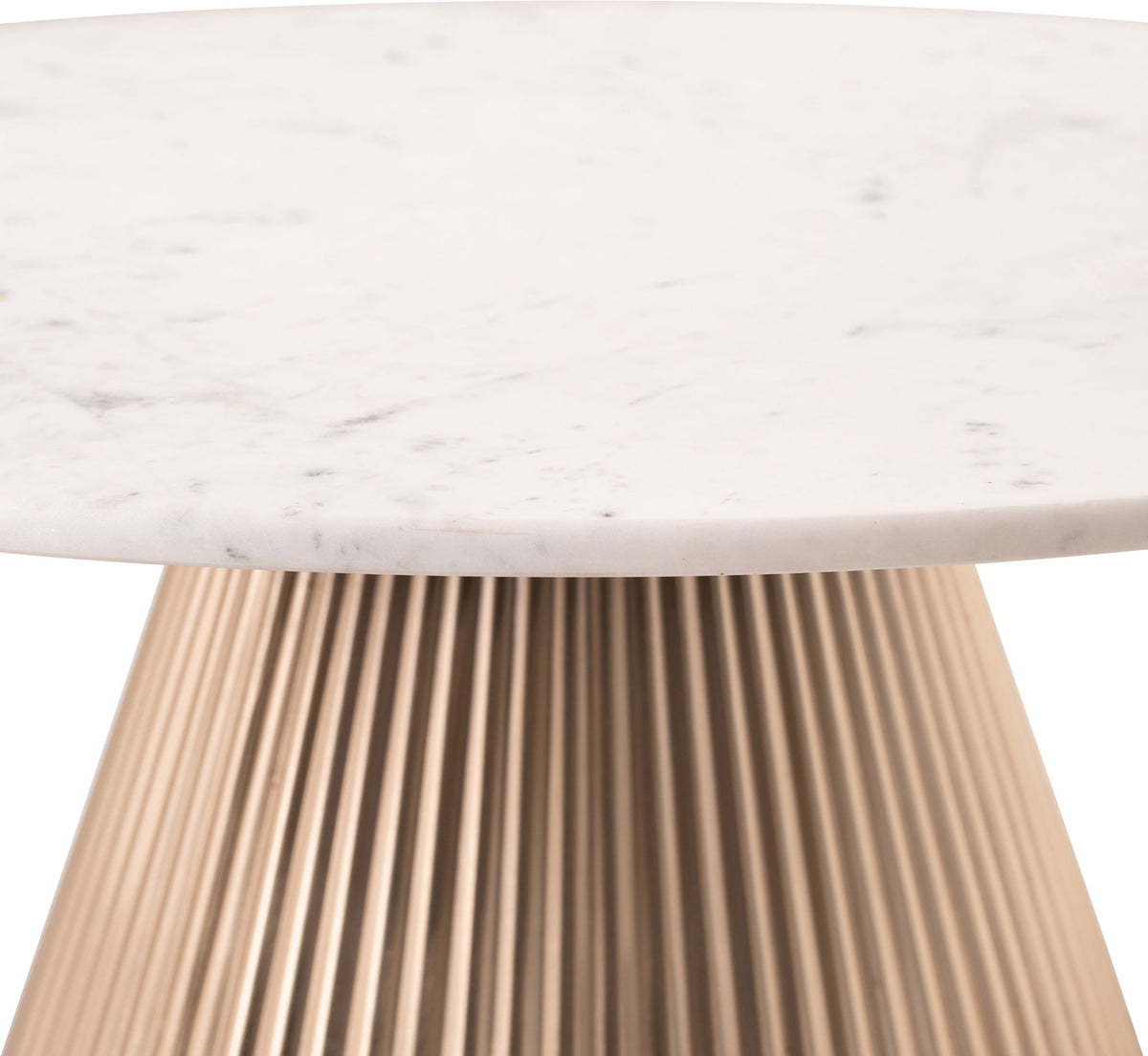 Cindra - Genuine Marble Top And Iron Base Table