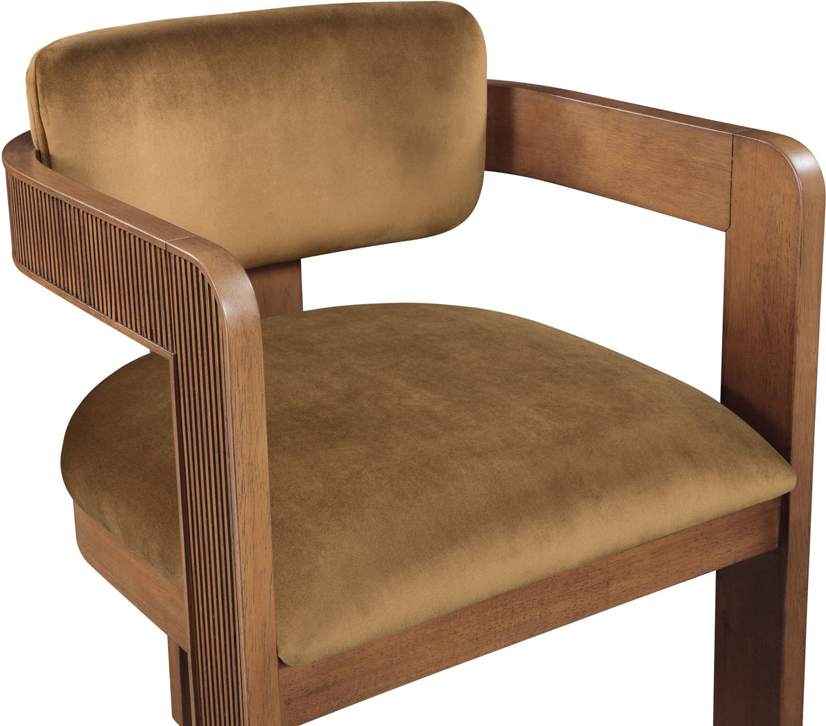 Sacha - Velvet Dining Chair With Brown Base (Set of 2)