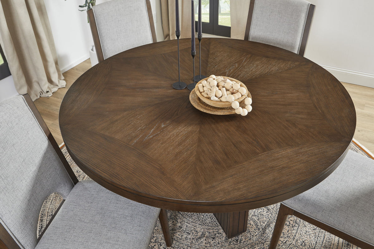 Athens - Round Dining Table - Chocolate Brown