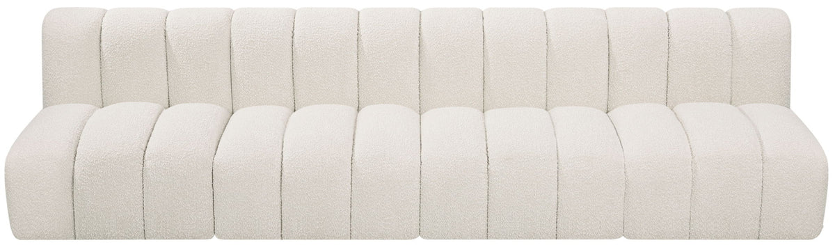 Arc - Boucle Fabric 4 Seats Modular Sofa