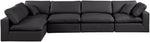 Comfy - 5 Piece Faux Leather Modular Sectional