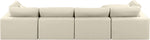 Comfy - 5 Piece Faux Leather Modular Sectional With Chaise