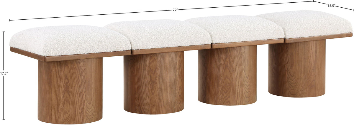 Pavilion - 4 Piece Modular Bench With Brown Base