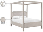 Salina - Linen Textured Fabric Upholstered Bed