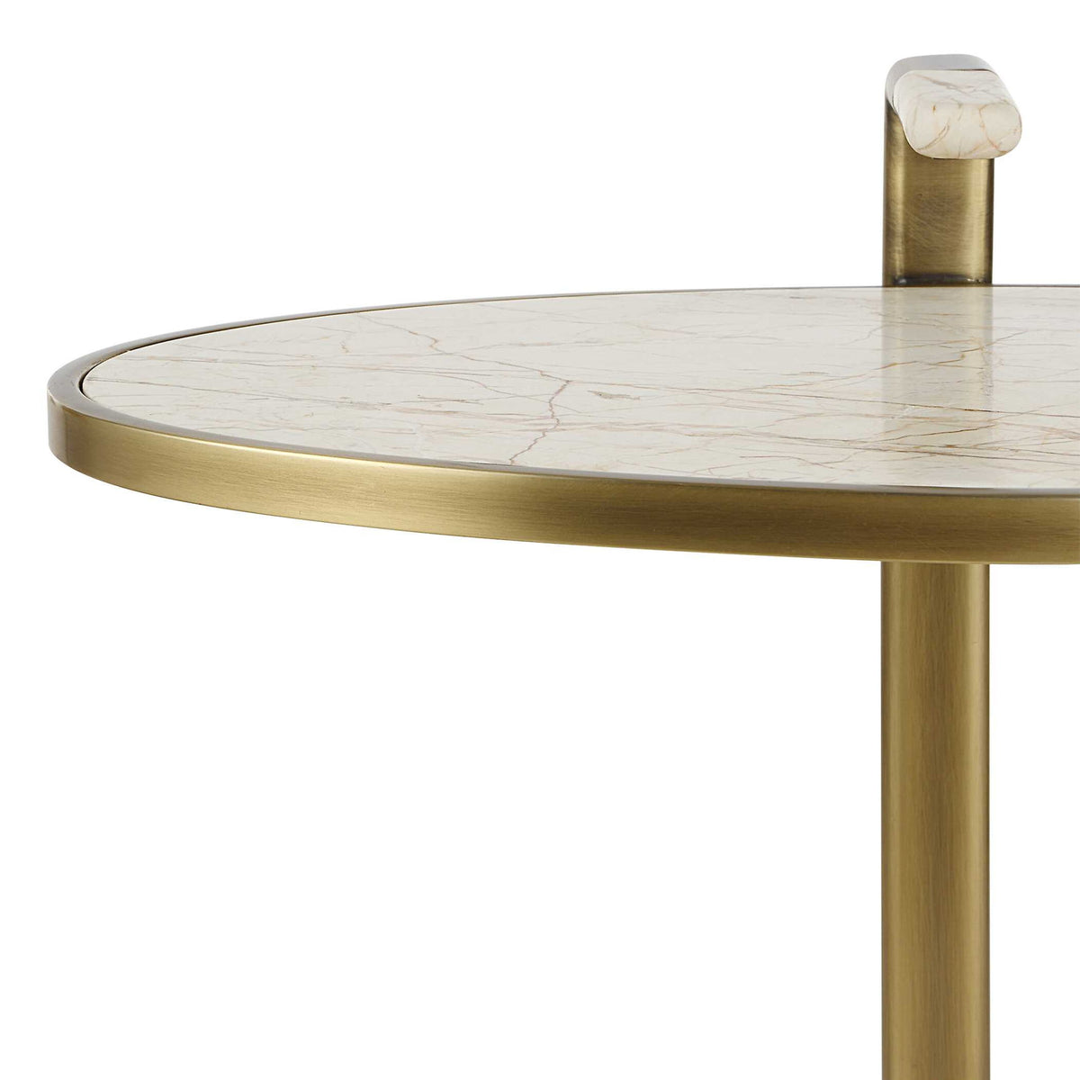 Marbled Pull Up Accent Table - Gold