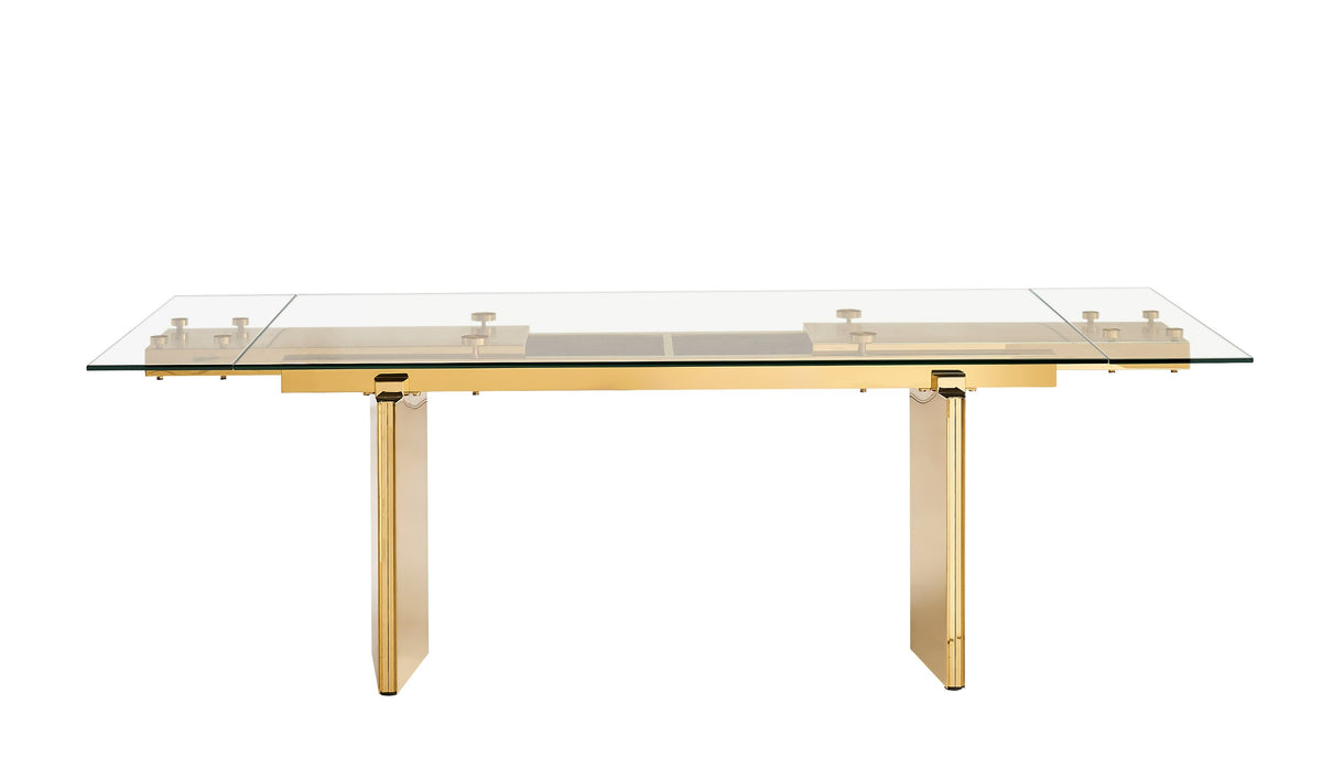 Nassim - Glam Glass Extendable Dining Table by VIG Furniture - View 4