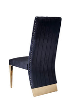 Keisha - Modern Black Velvet and Gold Dining Chair Set of 2 by VIG Furniture - View 2