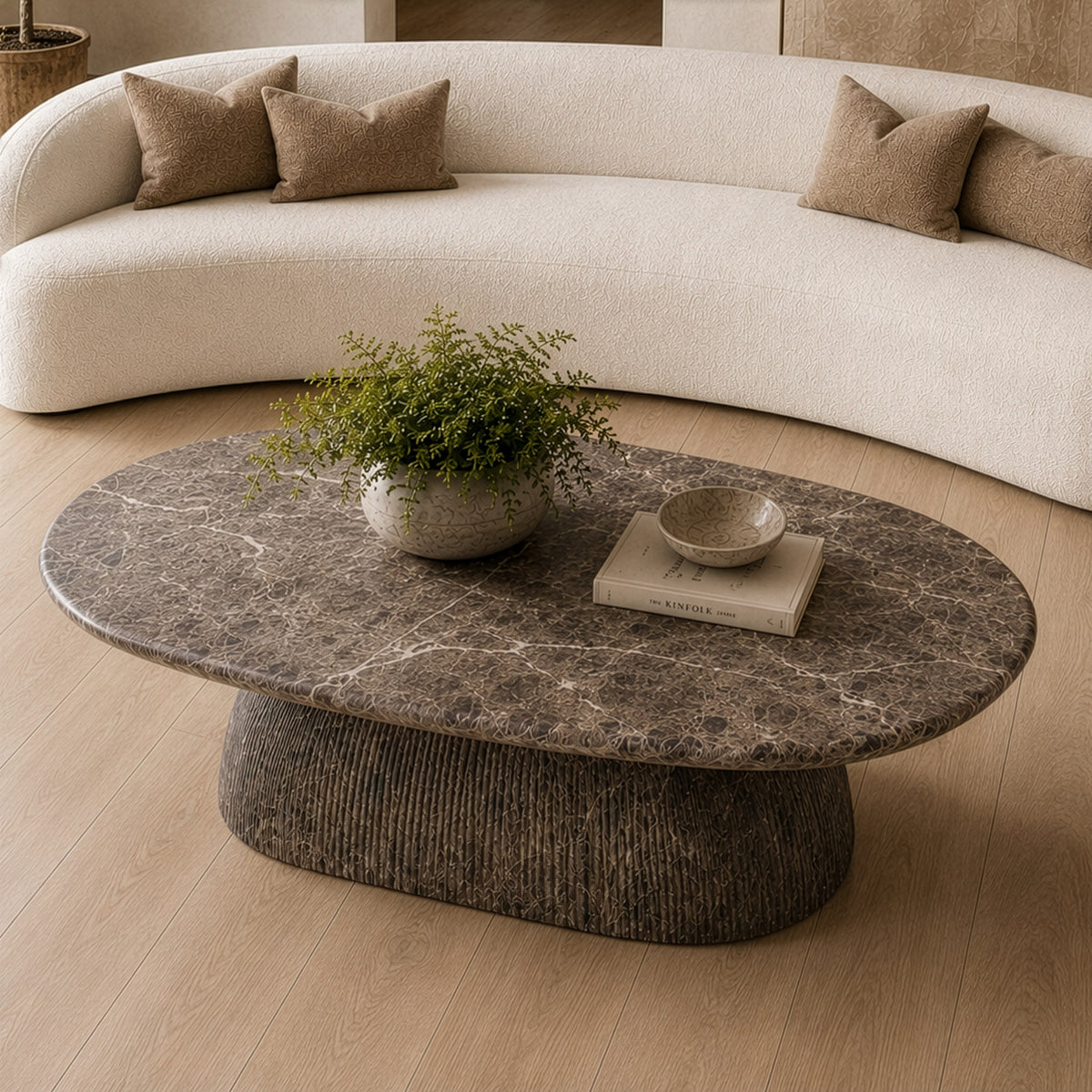 Ararat - Modern Faux Marble Concrete Coffee Table by VIG Furniture - View 9