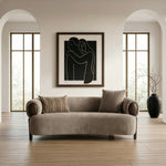 Arnaud - Modern Tan Fabric + Brown Oak Loveseat Sofa by VIG Furniture - View 8