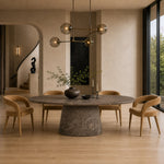Jaya - Modern Faux Marble Concrete Oval Dining Table by VIG Furniture - View 10