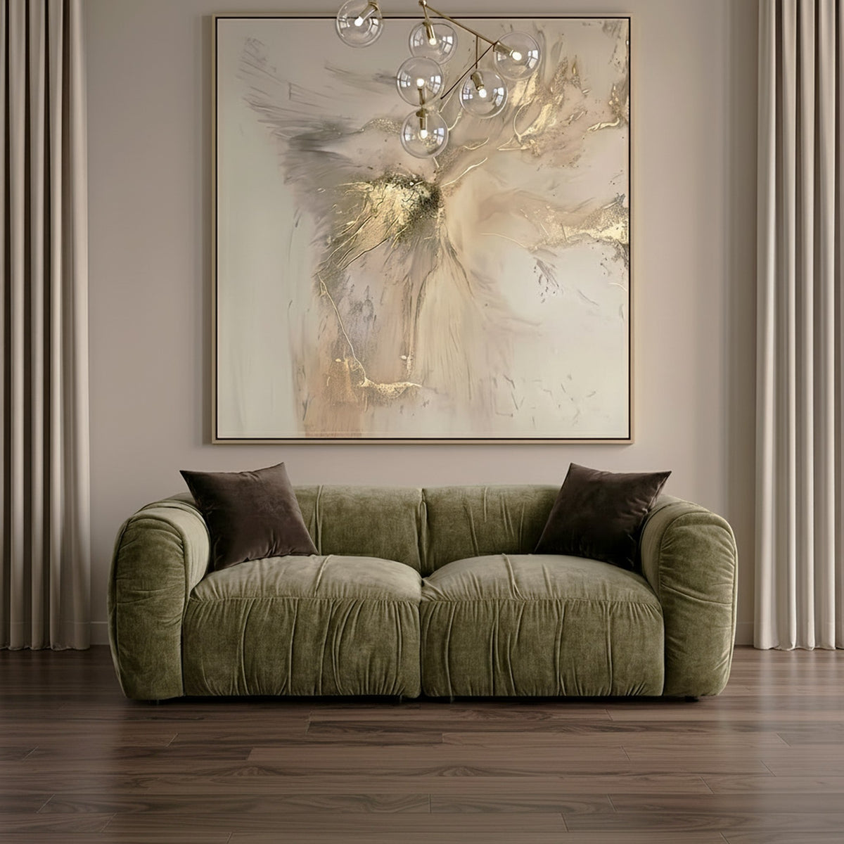 Siegal - Modern Olive Green Fabric Loveseat Sofa by VIG Furniture - View 10