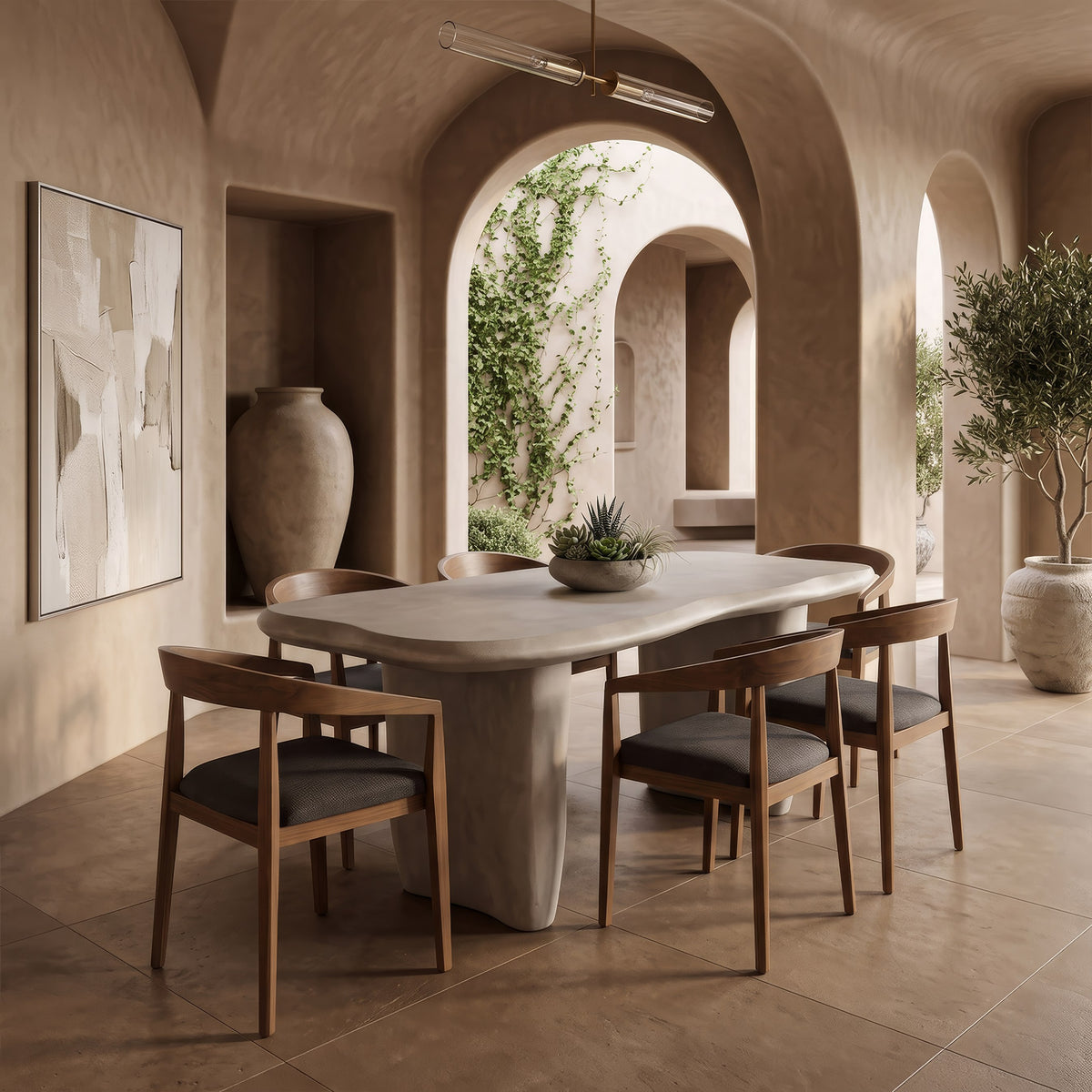 Nouveau Slone - Modern Beige Concrete Dining Table by VIG Furniture - View 8