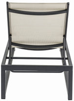 Maldives - Water Resistant Outdoor Patio Adjustable Sun Chaise Lounge Chair With Gray Base