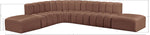 Arc - Faux Leather 7 Piece Corner Modular Sofa