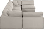 Comfy - 6 Piece Linen Modular Armless Sectional