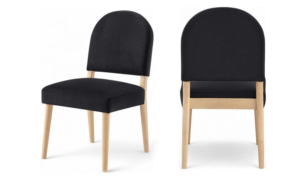 Varinelle - Velvet Dining Chair (Set of 2) - Natural Frame