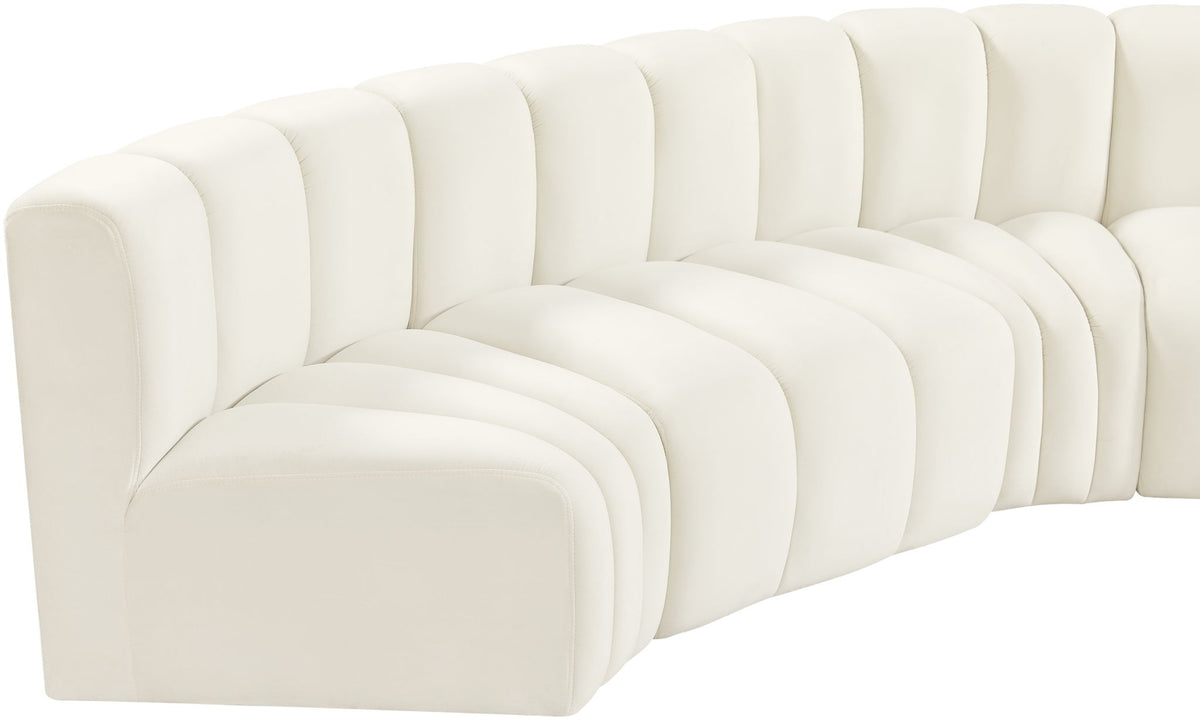 Arc - Velvet 6 Piece U-Shaped Modular Sofa