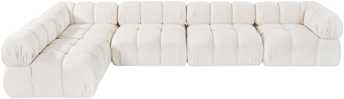 Orin - Velvet 5 Piece Modular Sectional
