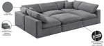 Comfy - 6 Piece Velvet Sectional