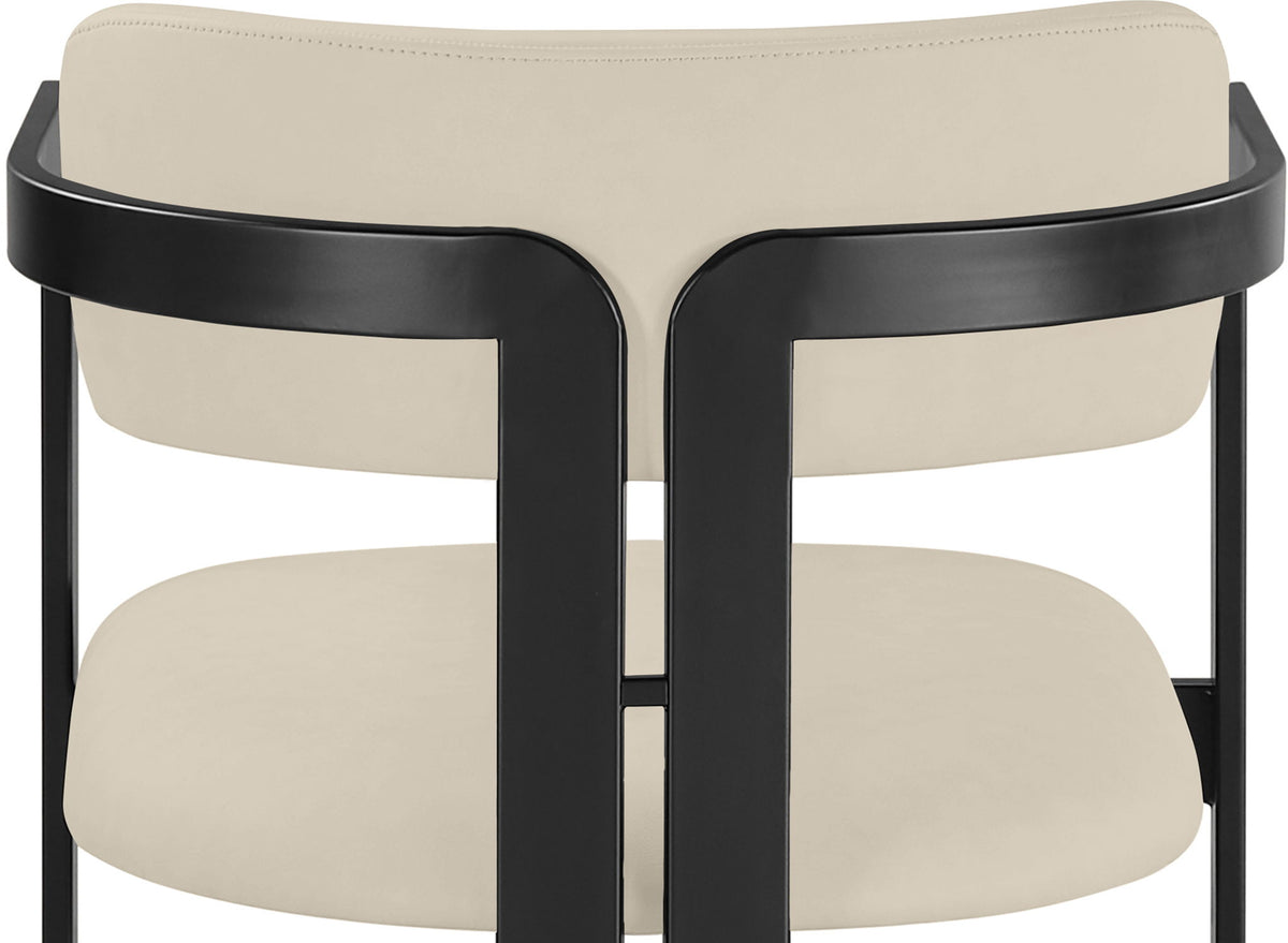 Aurum - Vegan Leather Upholstered Counter Stool With Graphite Black Base