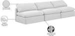 Indulge - Linen 3 Piece Modular Armless Sofa - White
