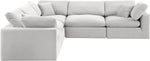 Comfy - 5 Piece Velvet Modular Corner Sectional