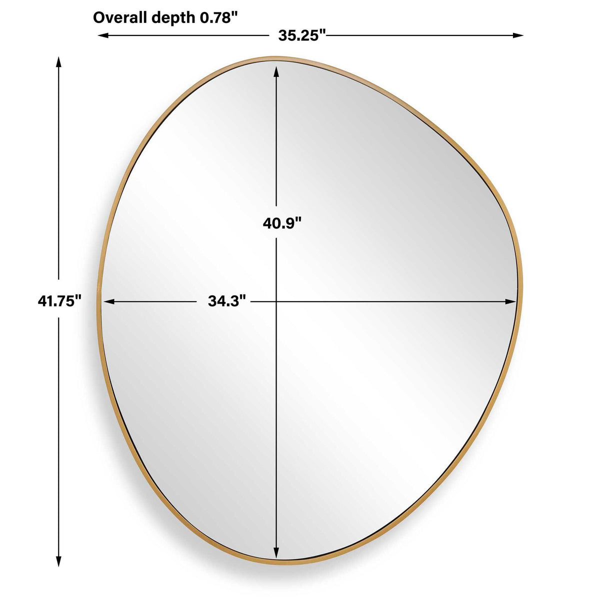Distort - Mirror - Antique Brass