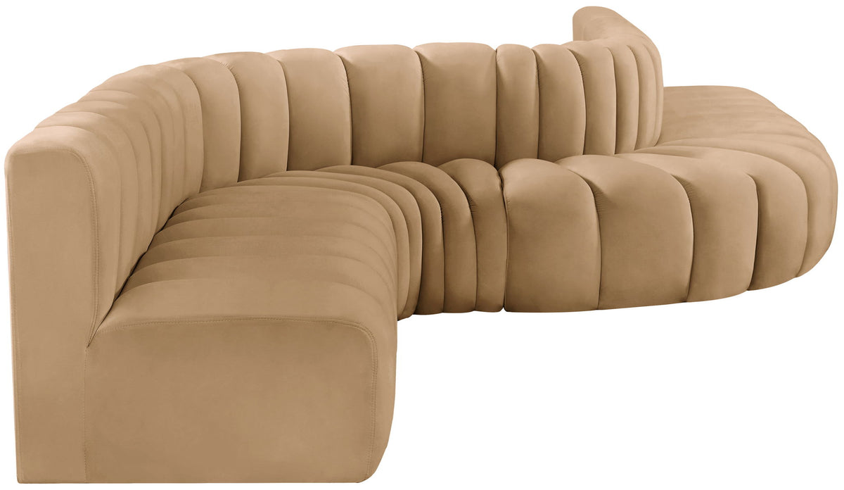 Arc - Velvet 8 Piece Curved Modular Sofa