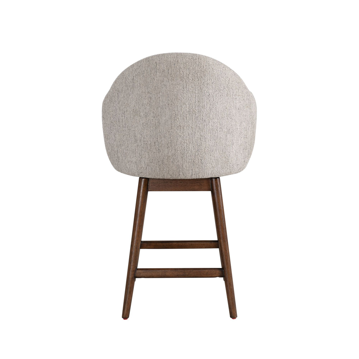 Jaxon - Brown Solid Wood Upholstered 26" Counter Height Swivel Barstool