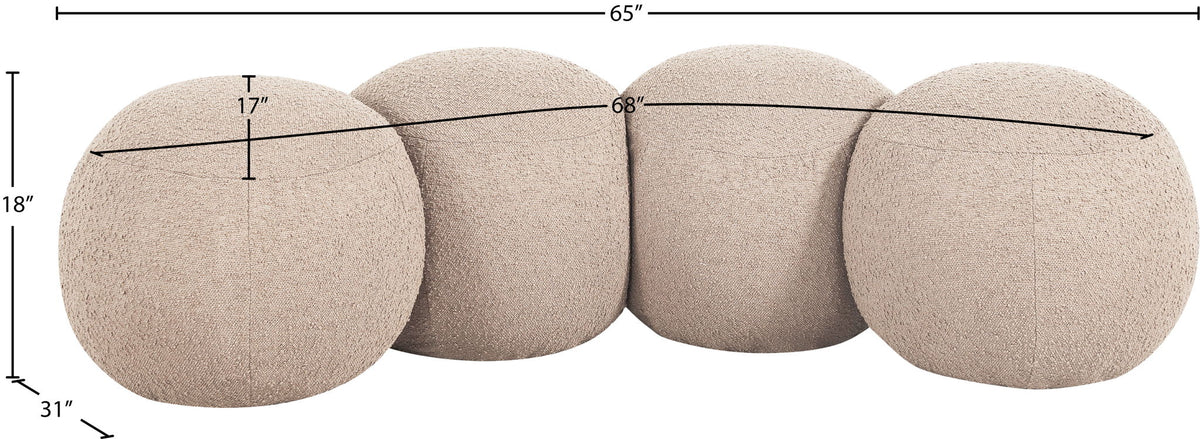 Apollo - Boucle Fabric Bench