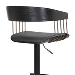 Larisa - Adjustable  Wood Bar Stool - Black