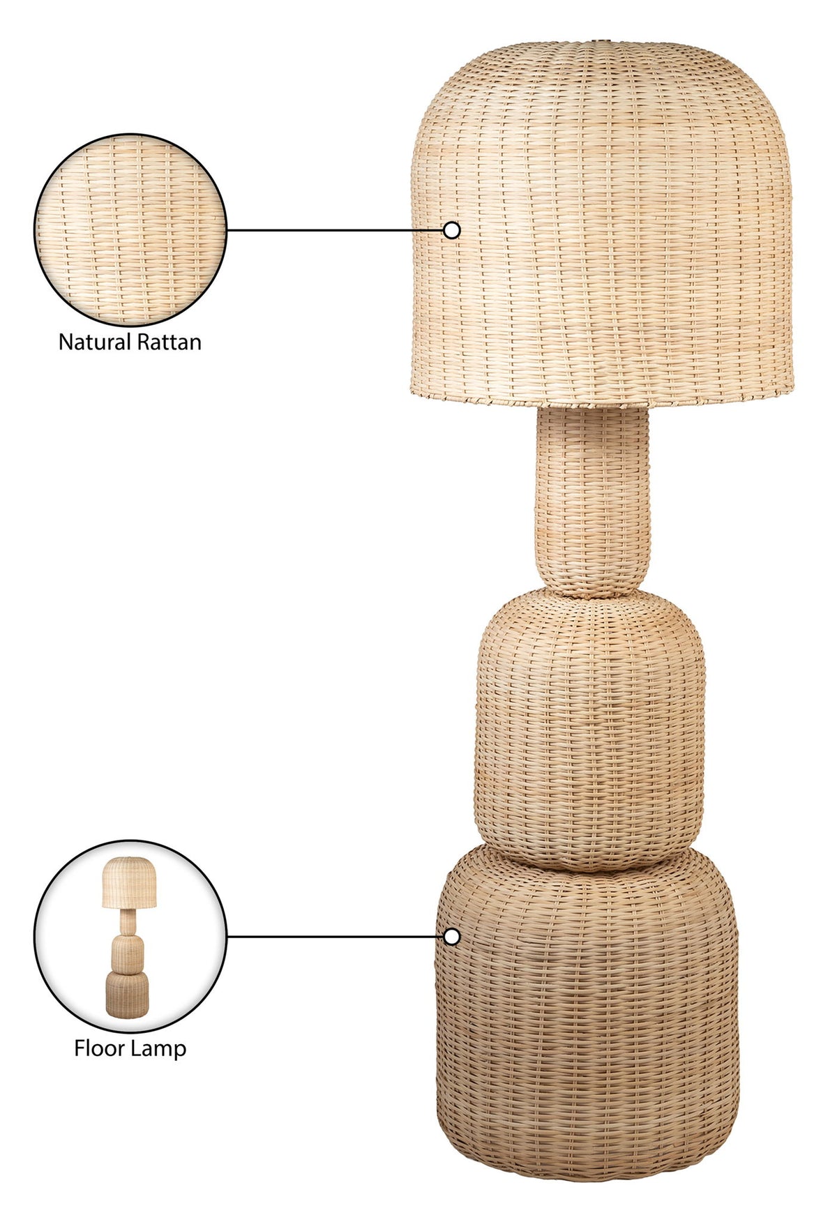 Harvest - Rattan Floor Lamp