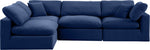 Comfy - 4 Piece Velvet Modular Armless Sectional