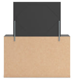 Hollivern - 4 Pc. - Twin Panel Storage Bed, Dresser, Mirror And Chest - Dark Gray