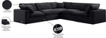 Comfy - 5 Piece Velvet Modular Corner Sectional