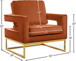 Noah - Accent Chair with Gold Legs