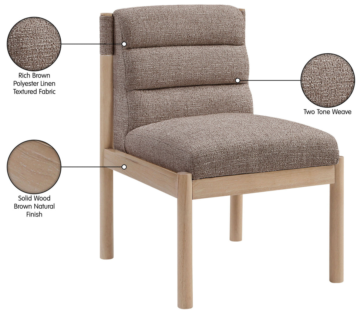 Eloura - Linen Textured Fabric Upholstered Dining Chair (Set of 2)