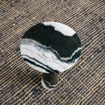 Panda - Accent Table - Black / Brass / White