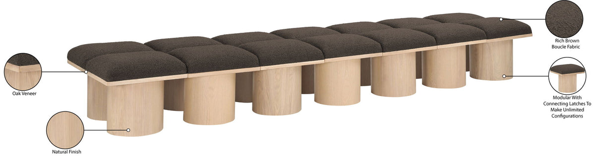 Pavilion - 14 Piece Modular Bench With Natural Base