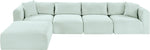 Shaggy - 5 Piece Modular Sectional With Ottoman