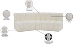 Arc - Faux Leather 3 Piece Modular Corner Sofa